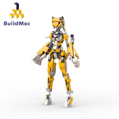 Buildmoc ของเล่นใช้ได้กับเลโก้สาวเมชาตัวต่อของเล่นบล็อกตัวต่อบล็อกตัวต่อรูปมนุษย์เสือสาวเสือโคร่ง