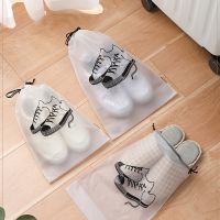 5PCS Transparent Shoe Bags for Travel Large Clear Shoes Organizers Storage Pouch with Rope for Men and Women