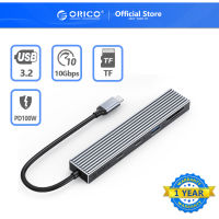 Orico อะแดปเตอร์แยกสาย Type C USB 3.2 10Gbps HUB 4 พอร์ต 4K60Hz HDMI-compatib PD100 SD TF OTG สําหรับ Macbook PC คอมพิวเตอร์