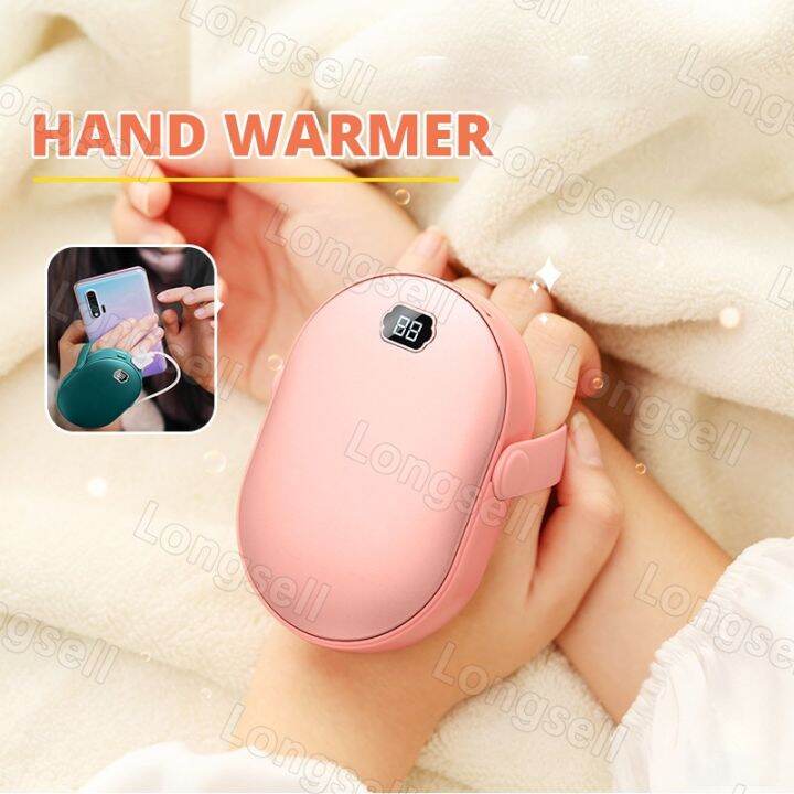 Rechargeable 5000mAh Hand Warmer Portable Powerbank 2 In 1 USB Quick  Heating Double-Sided Hand Heater | Lazada Singapore