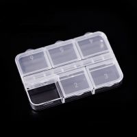 High-quality ABS Nail Tools 6-compartment Jewelry Storage Box Independent Lid Pearl Rivet Diamond Box Detachable Sorting Box