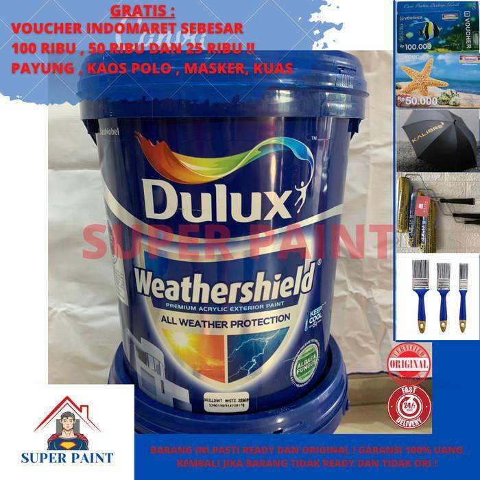 Cat Tembok Luar Dulux Weathershield Pro Brilliant White Putih 20l