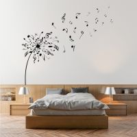 【CC】✙  Wall Sticker Dandelions Music Removable Poster Stickers Background Supply for Room