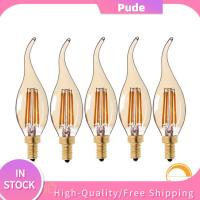 PUDE 4W ค่ะ หลอดไฟแสงคริสตัล E14 สีชาสี หลอดไฟสำหรับหลอดไฟ ร้อนแรงมาก แสงสีเหลืองอบอุ่น เทียนหลอดไฟแสง ของตกแต่งบ้าน