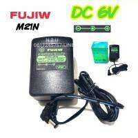 FUJIW ACADAPTOR MODEL M21N DC 6V เขียว (-ใน+นอก) INPUT AC220V 50/60Hz OUTPUT DC 500-800MA ขนาดเเจ็ค ขอบนอก5*5mm ขอบใน2.1mm