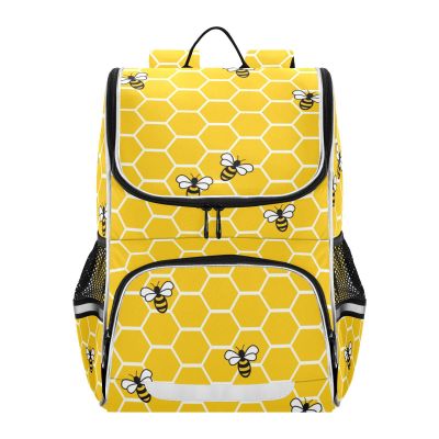 New Schoolbag Children Backpack Boy Girl Primary Bee Honey Theme Book Bag Multi Pockets Japanese Backpacks 2023