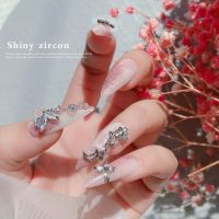 Moow Zircon แฟลชไข่มุกดวงจันทร์ความรักศิลปะเล็บผีเสื้อ Rhinestone ทำเล็บ DIY อุปกรณ์เสริมเครื่องประดับเล็บ3D ตกแต่งศิลปะเล็บ