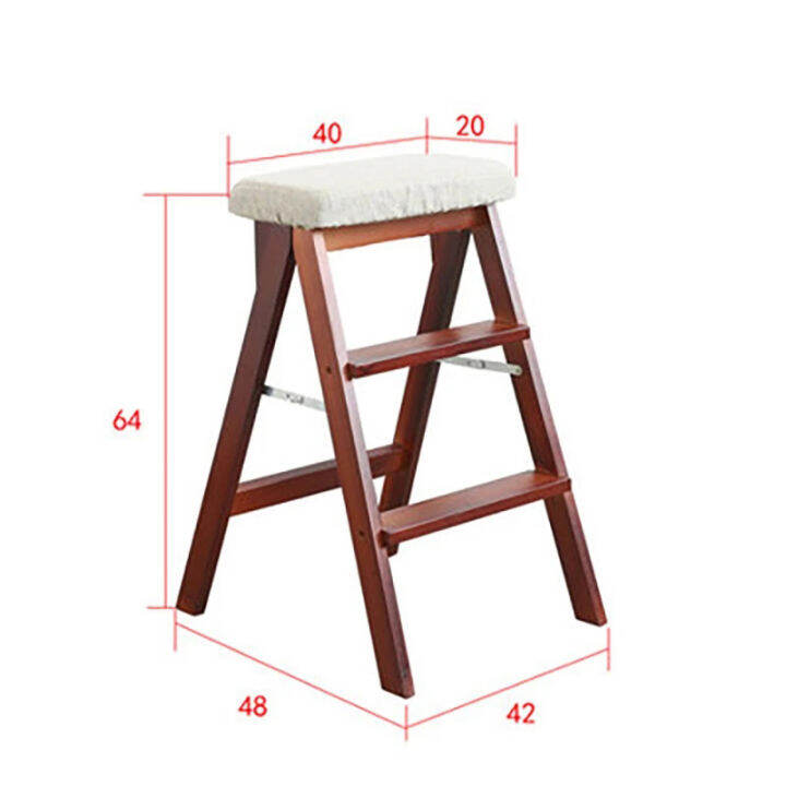 บันไดสามขั้น-บันได-เก้าอี้บันได-เก้าอี้พับ-เก้าอี้สตูลไม้แบบทันสมัยบัน-บันไดครัวอเนกประสงค์ในบ้าน-ขั้นตอนพับเก็บได้