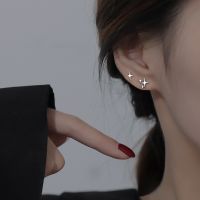 【LZ】✣  REETI 925 Stamp Silver Color Star Stud Earrings Women Girl Gift Cute Banquet Asymmetry Jewelry Dropshipping Wholesale