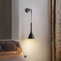 Bedside lamp wall lamp bedroom Nordic modern simple corridor background wall lamp wiring free living room stair lamp