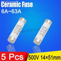 ❀ 5Pcs/lot 14x51mm Ceramic Fuse Tube 500V 6A 10A 16A 20A 25A 32A 40A 50A 63A 14×51mm Fuse RO16 Ceramic Fuse