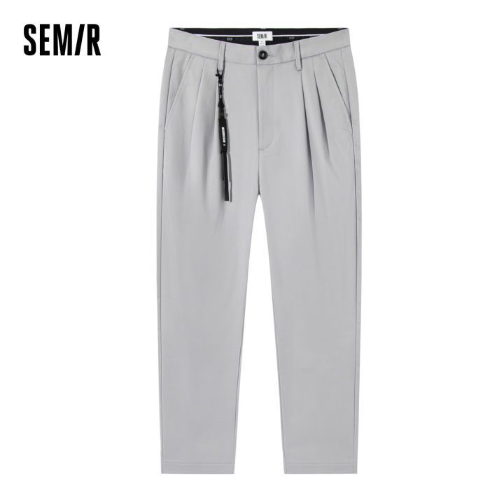 Semir Casual Pants Men Basic Solid Color Tapered Pants 2022 Autumn