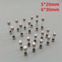 10pcs/lot One Sell 5x20mm 6x30mm Fast Blow Glass Tube Fuses 5x20 6x30 mm 250V 0.5 1 2 3 4 5 6 8 10 15 20 25 30 A AMP Fuse