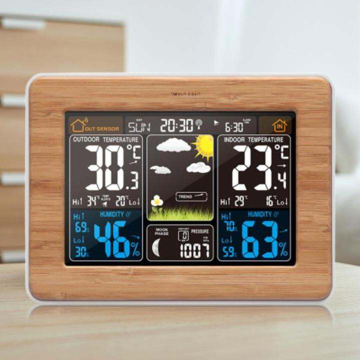Koklife LCD Clock Weather Station Monitor with Sensor Temperature