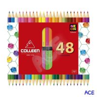 Colleen สีไม้คอลลีน 2 หัว 24แท่ง48 สี  รุ่น787 (แท่งเหลี่ยม)