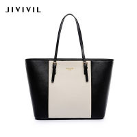 JIVIVIL กระเป๋าถือ Tote bag กระเป๋าวินเทจ กระเป๋าสะพายผญ ความจุใหญ่ PU อย่างดี ใส่ของได้เยอะ