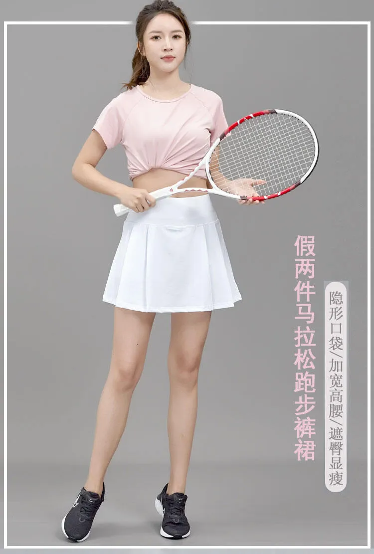 Mùa hè khô nhanh thể thao quần váy nữ cầu lông quần vợt quần váy thoáng khí  nhẹ xếp li váy phụ nữ chạy bust váy  Tàu Tốc Hành  Giá