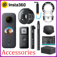 Insta360หนึ่ง X2ฝาปิดเลนส์เลนส์ยามชาร์จไมค์อะแดปเตอร์ดำน้ำกระเป๋า Origianl อุปกรณ์เสริมหนึ่ง X 2