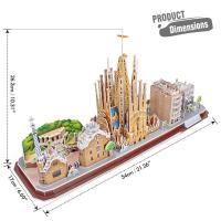 จิ๊กซอว์ 3มิติ เมืองจำลอง ประเทศสเปน ตัวต่อ 186ชิ้น 3D Puzzle CubicFun City Line Barcelona ตัวต่อ3มิติ ของขวัญ วันเกิด ปีใหม่ ส่งเร็ว - Toys Store