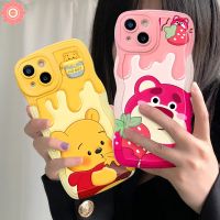 ☋◈✥ เคสโทรศัพท์มือถือ ลายการ์ตูนหมีสตรอเบอร์รี่น่ารัก สําหรับ Redmi Note 10 11 8 9 10s 9s 11 10 Pro Max Redmi 12C 9 10C 10 9A A1 A1 9T 10A 9C NFC PO CO M3 X3 NFC Mi 11T Pro เคสนิ่ม ลายหมีพูห์