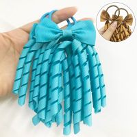 【CW】 Baby Hair Ties with Bows Curly Grosgrain Elastic Bands Ponytail Holders for Children Holder