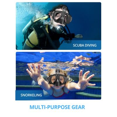 Snorkel Broad View Scuba Anti-Fog Anti-Leak with Camera Mount Diving Snorkeling