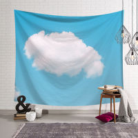 Blue Sky Cloud ผ้าห่มแขวนผนัง Blue Tapestry ผ้าขนหนูชายหาดขนาดใหญ่พรมพรมผนัง200X150ซม. Bohemian Tapestry Framehouse Deco