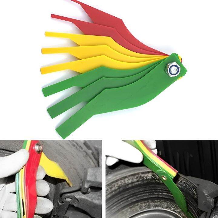 New 8 In 1 Brake Pad Measuring Tool Gauge Feeler Tester Scale Lining