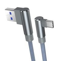 1 2 3เมตร USB Type C 90องศาที่ชาร์จไฟรวดเร็ว USB USB สายข้อมูล C สายชาร์จสำหรับ Samsung S8 S9 Note 9 8 Xiaomi Mi 8 6โทรศัพท์มือถือ