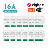 16A Tuya สวิตช์ DIY อัจฉริยะ3.0ไร้สาย/ซิกบีสวิตช์ควบคุม2ทางรีเลย์สมาร์ทโฮมระบบอัตโนมัติเบรกเกอร์ทำงานร่วมกับ Alexa Google Home