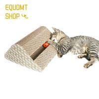 EQUOMT ทนต่อการสึกหรอกระดานลับเล็บสำหรับแมวแมวแบบโต้ตอบกับลูกแมวแผ่นกระดาษแข็งลูกฟูกของเล่นข่วนเป็นรอยกระดาษแมวอุ้งเท้าของเล่นข่วนเป็นรอยปกป้องเฟอร์นิเจอร์