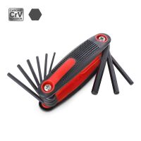 9pc Folding Allen Wrench Metric Wrench Set Hexagonal Screwdriver Hex Key Wrenches Allen Key Short Arm Portable Hand Tool Set