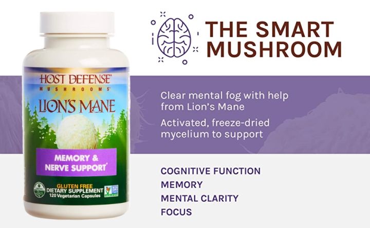 สารสกัดจากเห็ดยามาบูชิตาเกะ-ออแกนิค-fungi-perfecti-usda-organic-lions-mane-memory-amp-nerve-support-120-vegetarian-capsules-host-defense-เห็ดหัวลิง-เห็ดภู่มาลา-เห็ดปุยฝ้าย