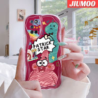 JIUMOO เคสสำหรับ OPPO A52 A92 A72 4G ลายการ์ตูนปลาดาวแพททริกเนื้อครีมขอบคลื่นนิ่มเคสมือถือกันกระแทกแบบใสสร้างสรรค์เคสซิลิกาเจลฝาครอบป้องกันโปร่งใสลายกล้องถ่ายรูป