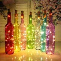 15pcs Copper Wire String Fairy Light LED Holiday Lamp Including Battery Wine Bottle Light With Cork Christmas Wedding Decoration