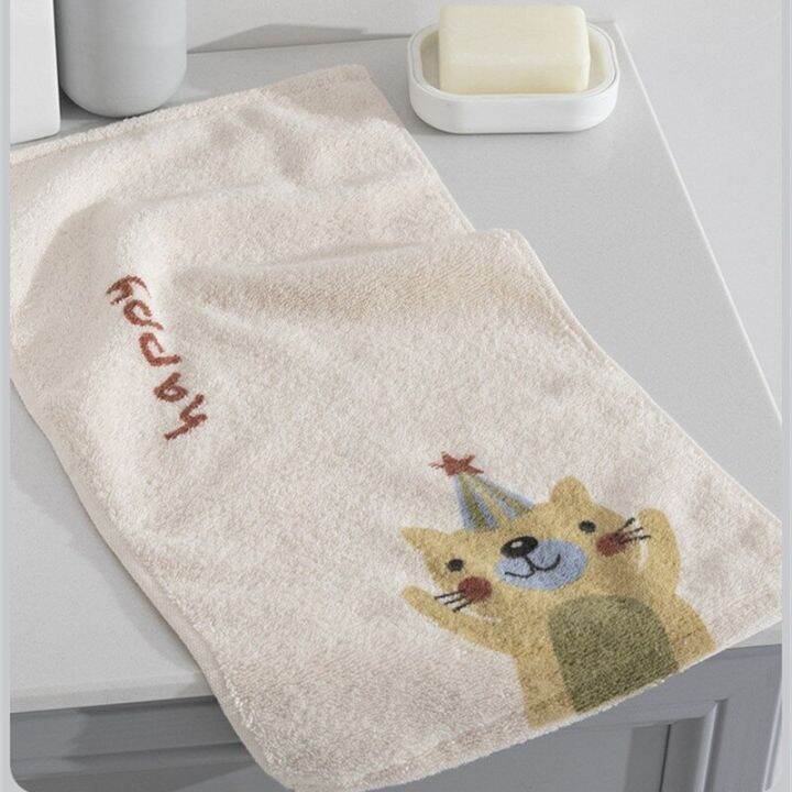 1pc-25x50cm-100-cotton-cartoon-lovely-cat-printed-children-kids-baby-gift-home-bathroom-hand-face-towel