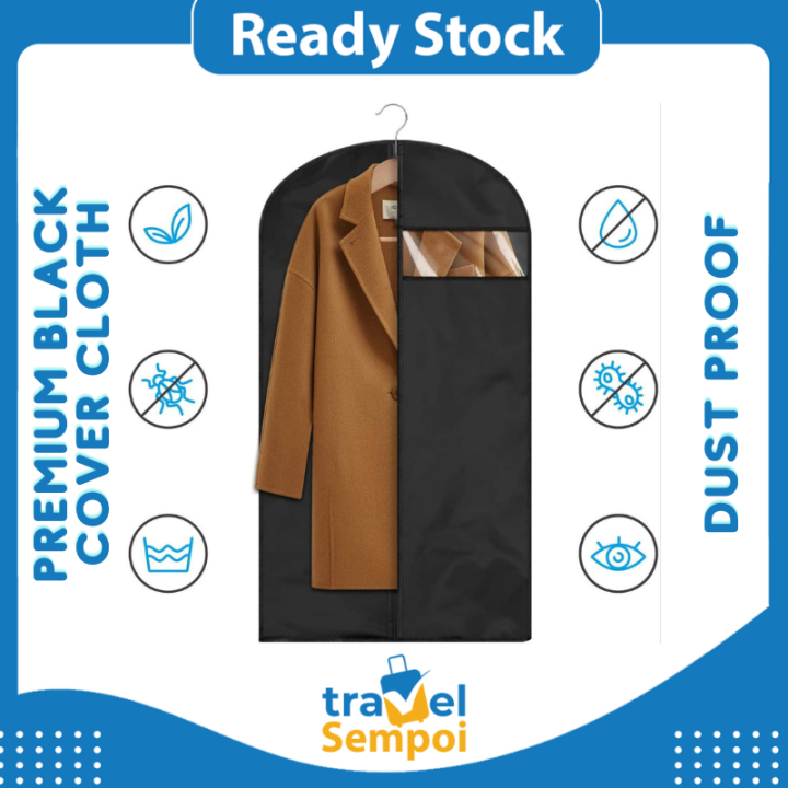 READY STOCK Plastic Clear Dustproof Cloth Cover Suit/Dress Garment Bag