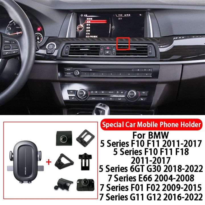 รถพิเศษที่วางศัพท์มือถือระบายอากาศยึดฐานสำหรับ-bmw-5-7-series-6gt-มินิสากล-f01-f02-f10-f11-g30-e66-g11-g12