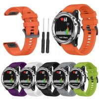 ♘ 26 22 20mm pasek do zegarków dla Garmin Fenix 5 5X Plus 3hr pasek silikonowy Fenix5 zegarek Quick Release pasek na rękę Easyfit