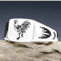 12 zodiac ring S925 pure silver restoring ancient ways men and women benmingnian pig sheep dog a monkey rat snake carnotaurus chicken ma rabbit —D0517