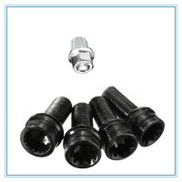 17mm Black Anti theft Wheel Screw Bolt and Lock Lug Nut Set With Key Fit For VW Golf Jetta Beetle Passat Audi Car Wheel