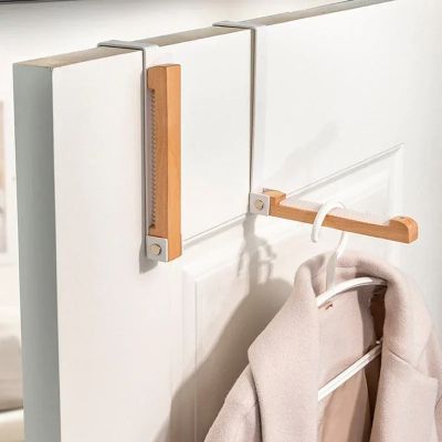 Foldable Wood Over The Door Hooks Coat Hooks Wooden Rack Organizer Home Accessories Foldable Wooden Hooks Over The