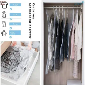 Hanging Vacuum Storage Bags, Space Saver Bags, Vacuum Sealed Bags for  Clothes Coats Jackets, 6 Pack of 53x27.6 Inch, Clothes Storage Bags