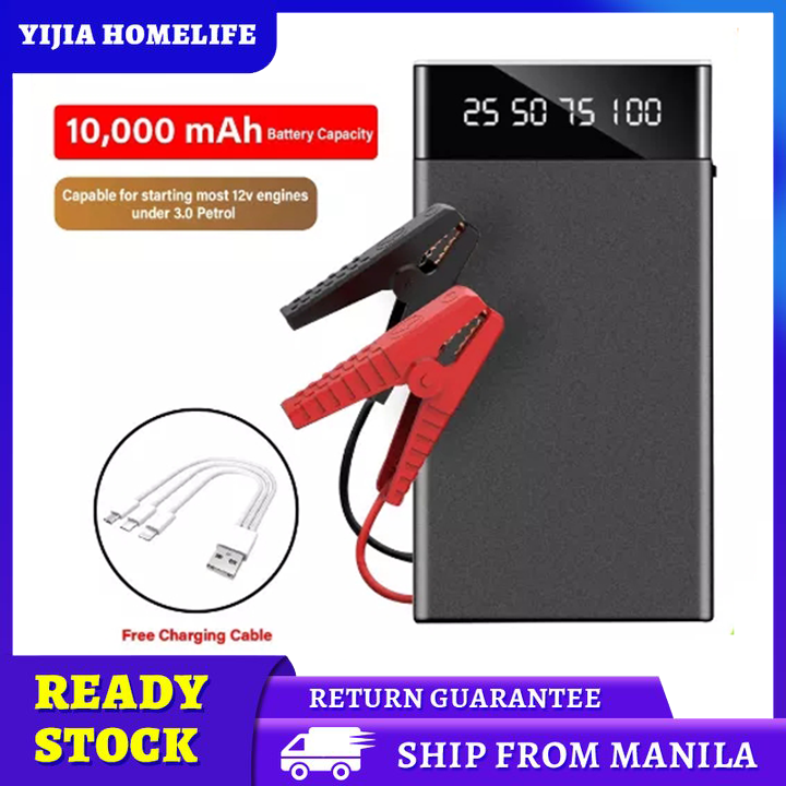 【Ready Stock】12v 10000mAh Car Jump Starter Powerbank Heavy Duty Battery