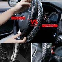 หุ้มพวงมาลัยรถยนต์ คาร์บอนไฟเบอร์ Universal Car Interior Steering Wheel Cover Carbon Fiber Non-Slip Cover For Round Shape And D Shape