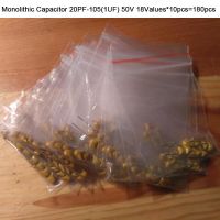 20PF ~ 105 1UF Mono Monolithic Ceramic capacitor kit 18values* 10pcs=180pcs electronic kit High Voltage