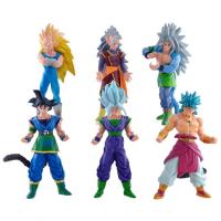 6Pcs Dragon-Ball Super Anime Doll Super Saiyan Collectible Model Doll Action Figure Toy Home Bookshelf Ornament Toy Christmas Gift efficient