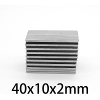 10 100 PCS 40x10x2mm Super Strong Sheet Rare Earth Magnet Thickness 2mm Block Rectangular Neodymium Magnets N35 NdFeB 40x10x2 mm