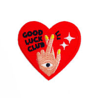 Good luck club red - embroidered patch ตัวรีดลายปัก