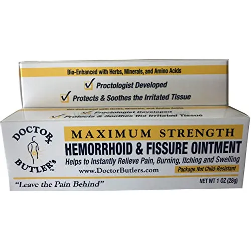 Doctor Butler s. clothing for bedridden patient. ubat infeksi saluran kencing. cement bonding agent. history of purchases. sodium percabonate. RISK FREE PURCHASE-Buy from Manufacturer BEYOND HEALTH P. A. who is the only authorized seller of this product on to receive your SATISFACTION money back GUARANTEE!. LEAVE THE PAIN BEHIND-Join more than 45,000 satisfied new customers who purchased Doctor Butlers over the past year and receive FAST benefits to stop the Pain, Bleeding, Burning, Itching and Swelling of Hemorrhoids Fissures. S 1 BEST SELLING HEMORRHOID OINTMENT-Fakespot Verified Positive Reviews. ACTUAL MEDICINE-Manufactured in the USA meets FDA approval, Produced in an FDA Certified Facility, Rigorous Quality Control Testing of Ingredients Proven SAFE EFFECTIVE. HEAL, SOOTHE and PROTECT-Developed by a Board-Certified Proctologist who is available for your questions Doctor Butlers uses Organic Herbs, Minerals and Amino Acids. Product Images. Product Information. Brand: Doctor Butler